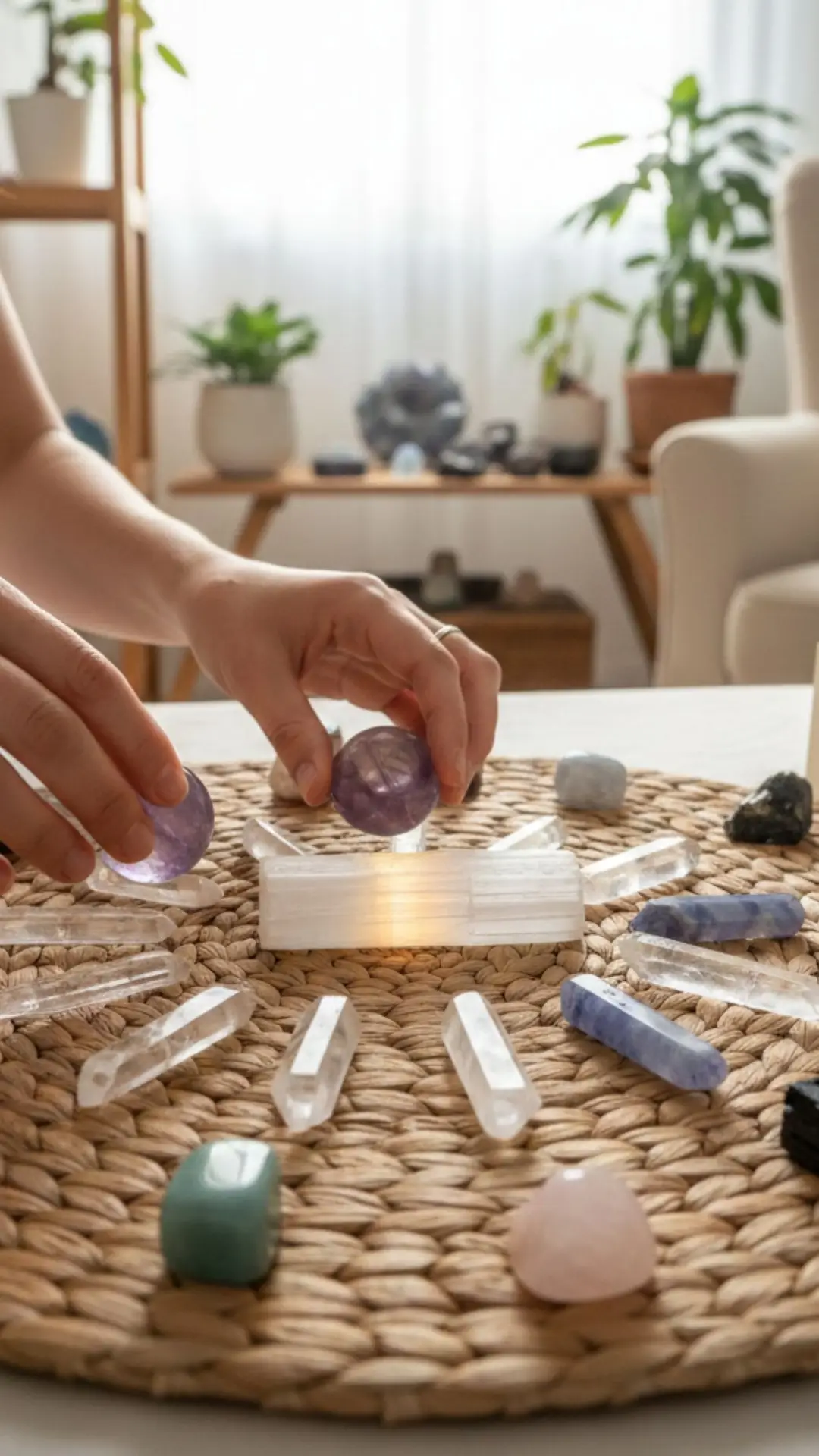 Trattamento di cristalloterapia con utilizzo di cristalli per il riequilibrio energetico