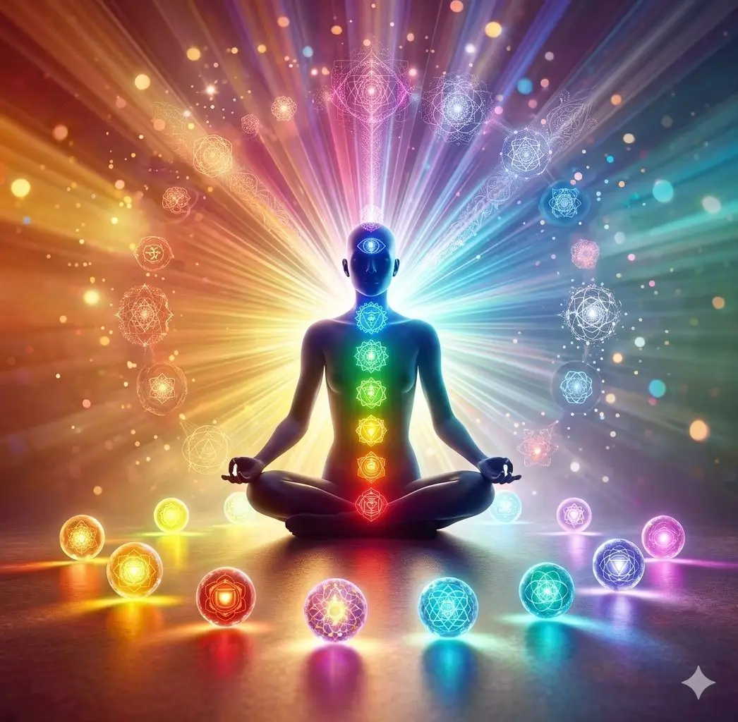 Trattamento di cromoterapia con utilizzo di luci colorate per il benessere