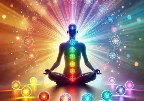 Trattamento di cromoterapia con utilizzo di luci colorate per il benessere