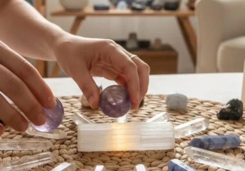 Trattamento di cristalloterapia con utilizzo di cristalli per il riequilibrio energetico