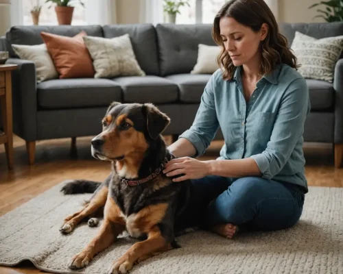 Operatore durante trattamento naturale dedicato al benessere degli animali